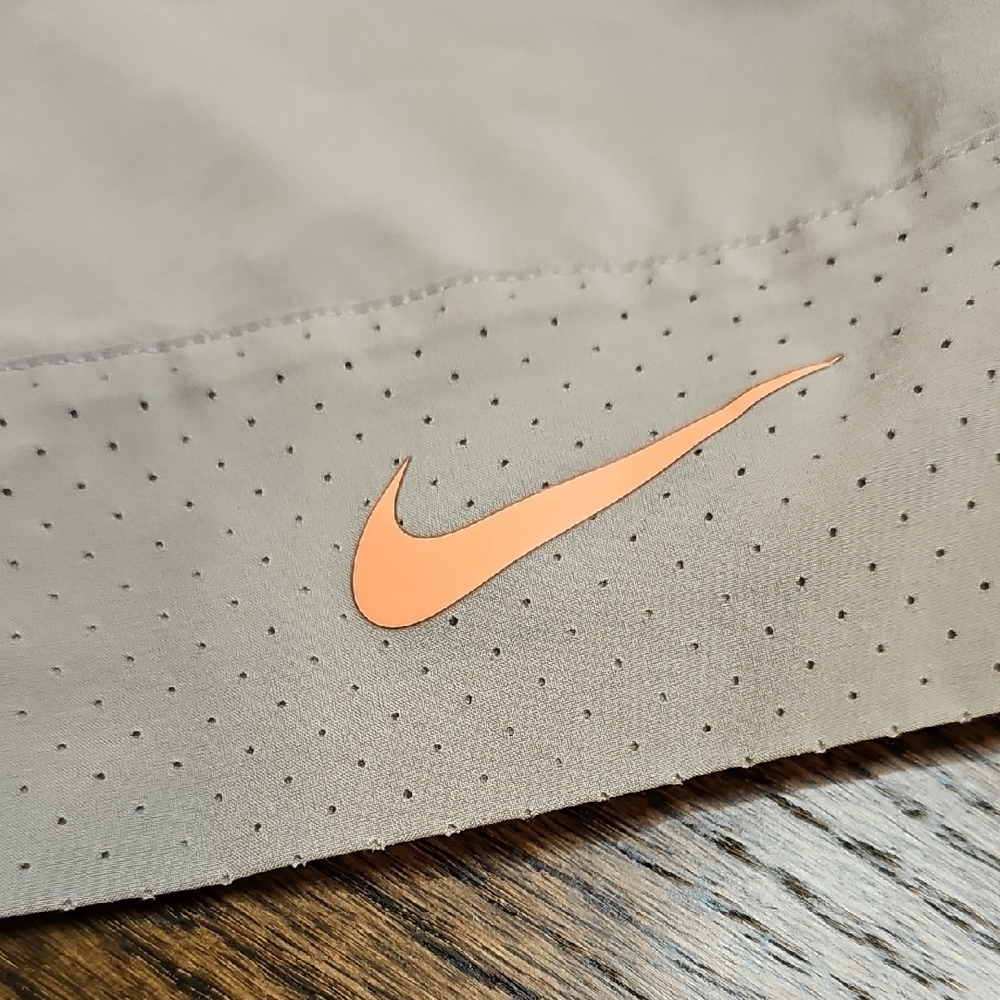Nike Women's Athletic Shorts in Gray and Orange - Picture 2 of 8